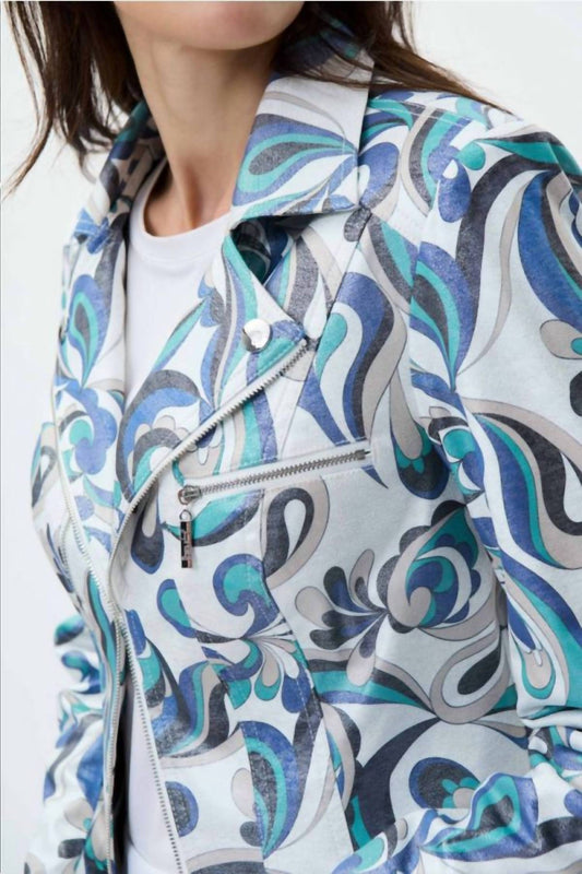 Joseph Ribkoff - Polina Printed Moto Jacket