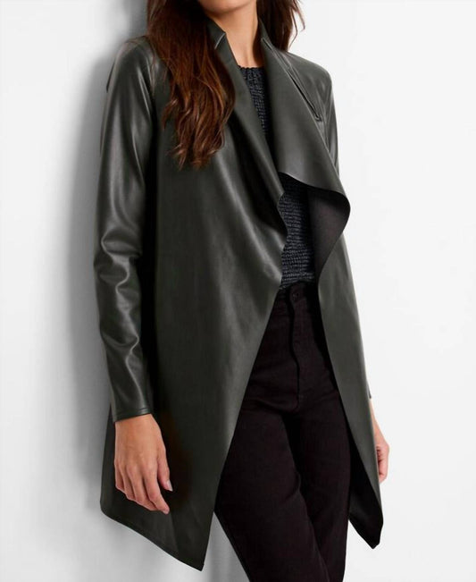 Nic + Zoe - Faux Leather Lounge Around Jacket
