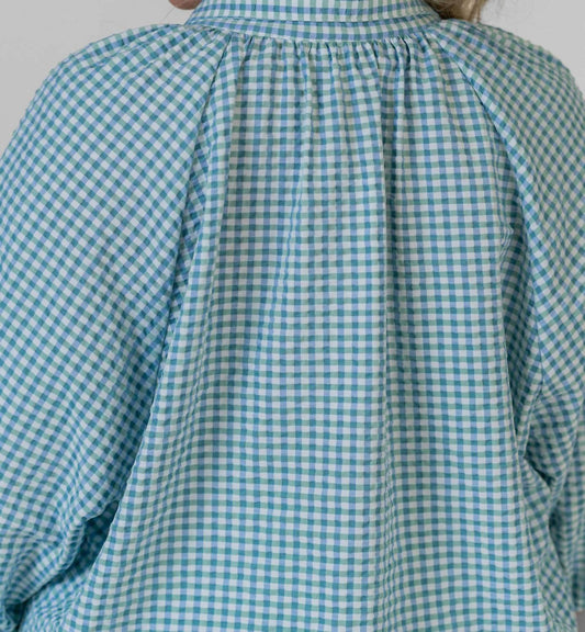 Finley - Floaty Blouson-sleeve Seersucker Top