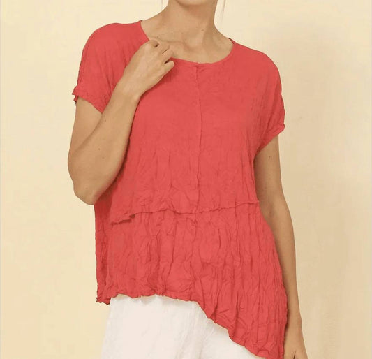 Chalet Et Ceci - Addie Top - clothing - red - shirts