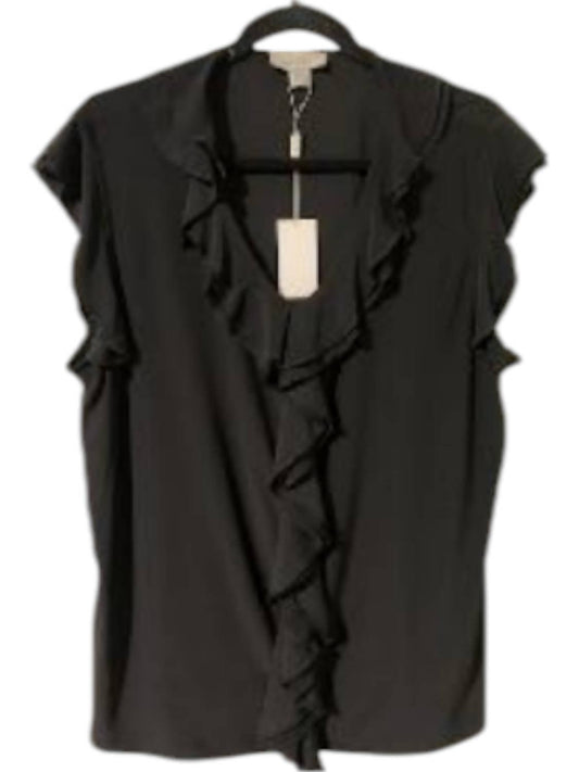 Charlie Paige - Women's Ruffle Blouse - black - blouses - clothing