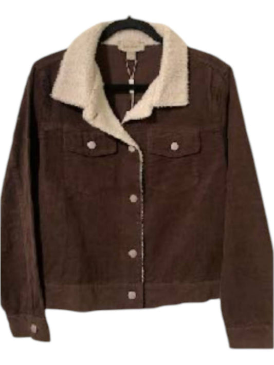 Charlie Paige - Women's Sherpa Jacket - brown - casual - jacket - clothing