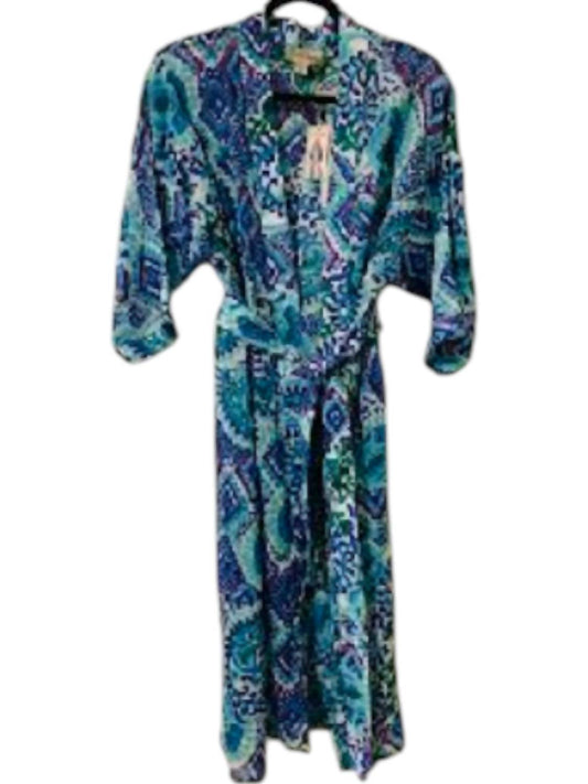 Charlie Paige - Women's Tropical Kimono - blue - cardigans - clothing