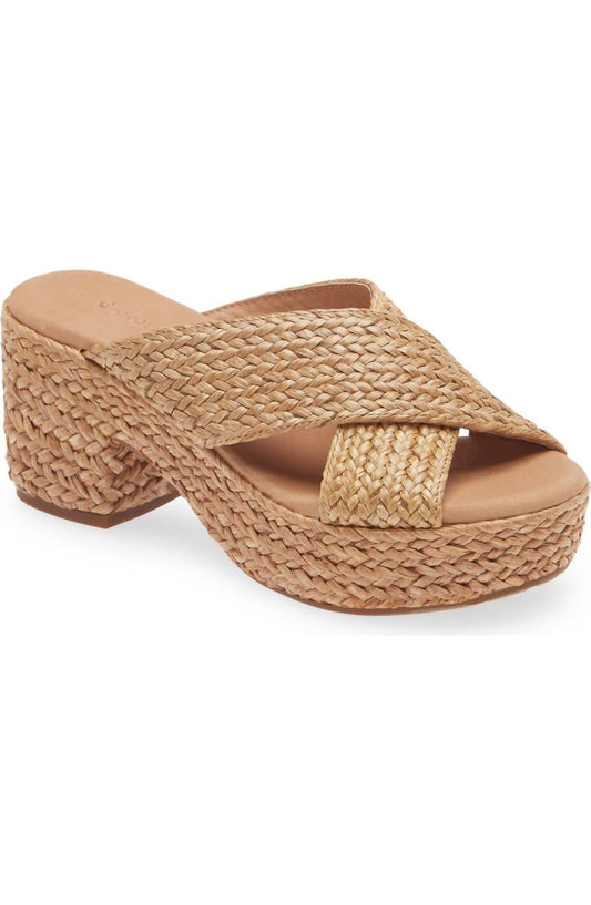 Chocolat Blu - Women's Gio Block Heel - beige - heels - leather