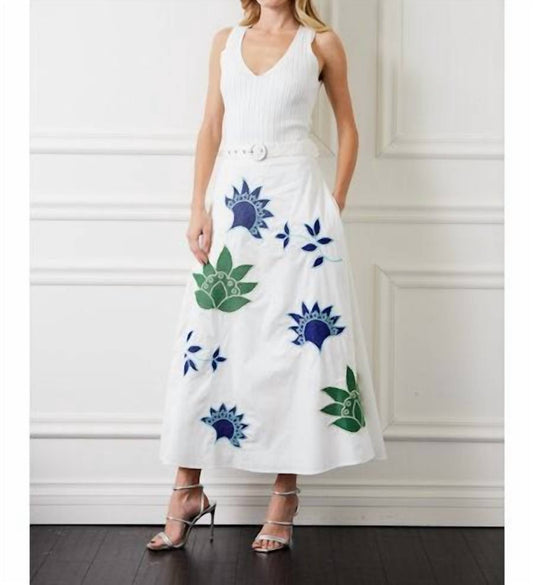 Ciebon - Nia Embroidered Skirt - clothing - floral - knee - length - skirts