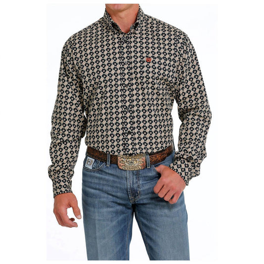 Cinch - Men's Long Sleeve Button - down Shirt - black - casual - button - down - shirts - clothing