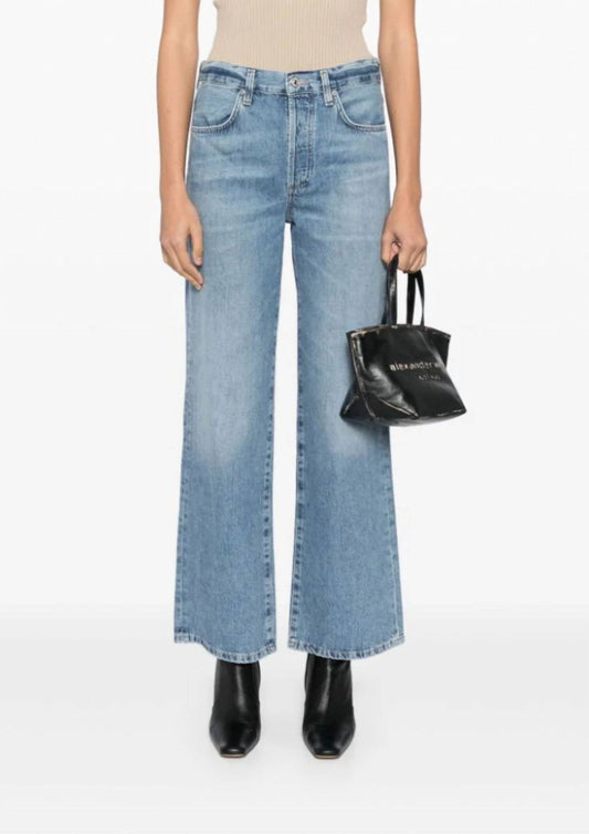 Citizens Of Humanity - Annina High Waist Wide Leg Jean - blue - clothing - cotton