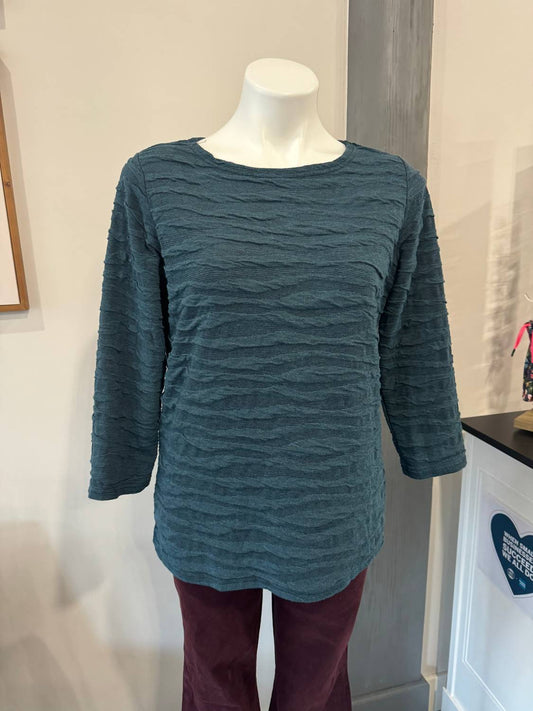 Cut Loose - Women's Char Knit Boatneck Top - clothing - green - polyester