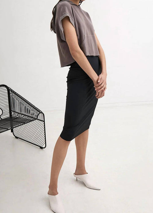 Lanston - Ribbed Jersey Pencil Skirt