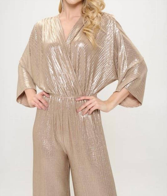 Reneec. - Kimono Sleeve Wide Leg Jumpsuit