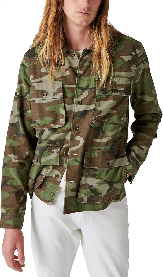 Lucky Brand - Slub Twill Military Shirt Jacket