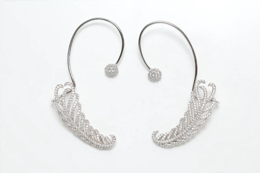 Avenue Chic - Women's Wing Ear Climber Earrings