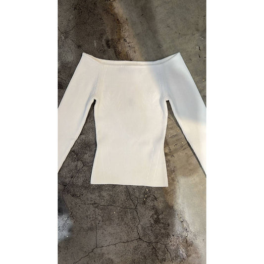 Enza Costa - Women's Soft Structure Knitted Off Shoulder Top