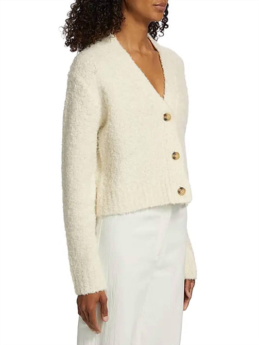 Atm - Boucle Cropped Cardigan