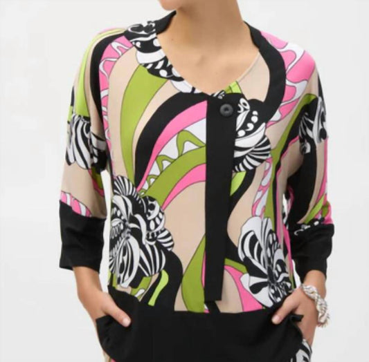 Joseph Ribkoff - Silky Knit Retro Print Tunic top