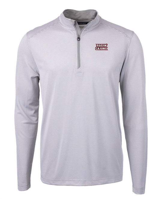 Cutter & Buck - Men's Ragin Cajuns Micro Stripe Quarter Zip Top