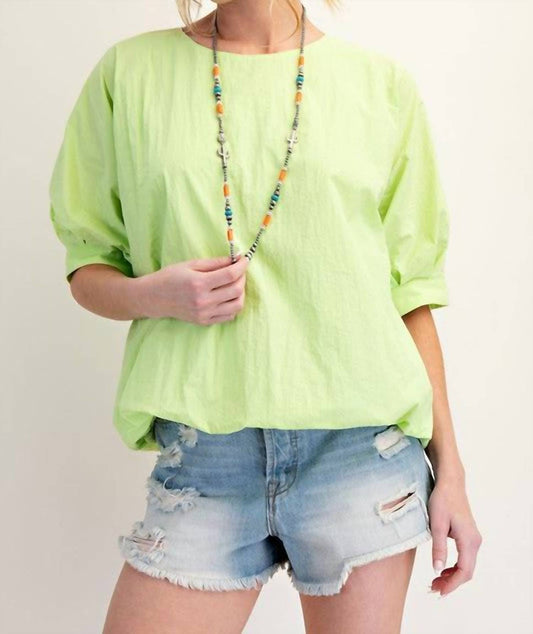 Easel - Parachute Bubble Woven Top