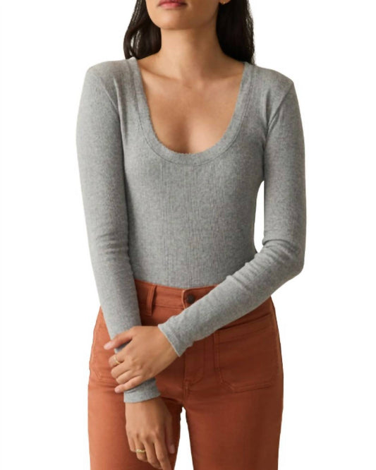 Faherty - Pacific Pointelle Scoop Neck Tee Top