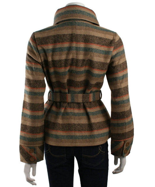 Tulle - Women's Fold Over Funnel Collar Coat