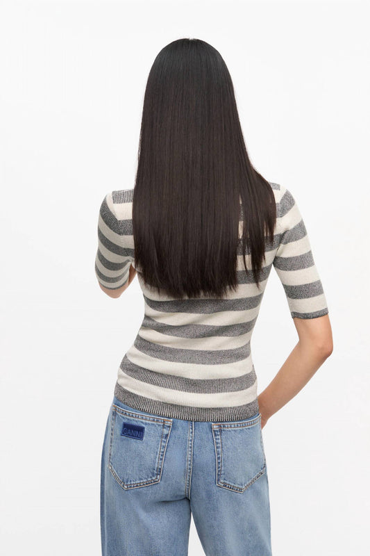 Ganni - Sparkle Rib Polo