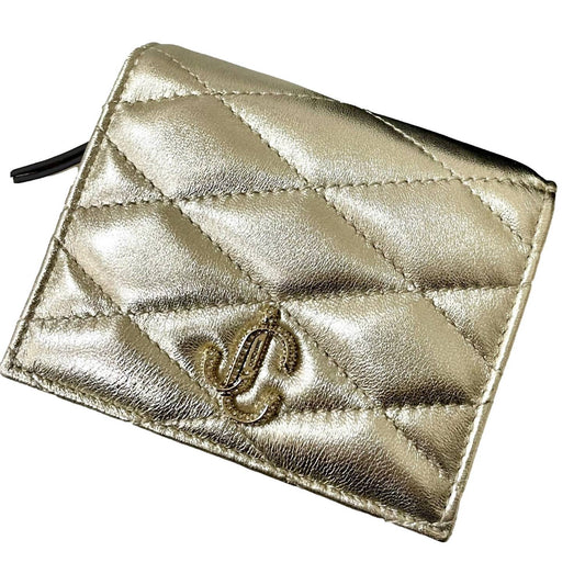 Jimmy Choo - Women's Farone Metallic Leather Card Case Wallet