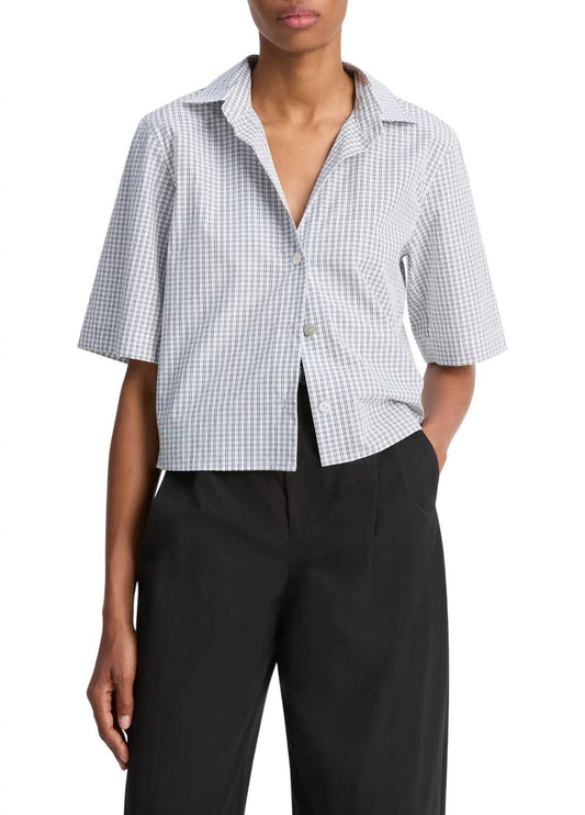 Vince - Cropped Check Shirt