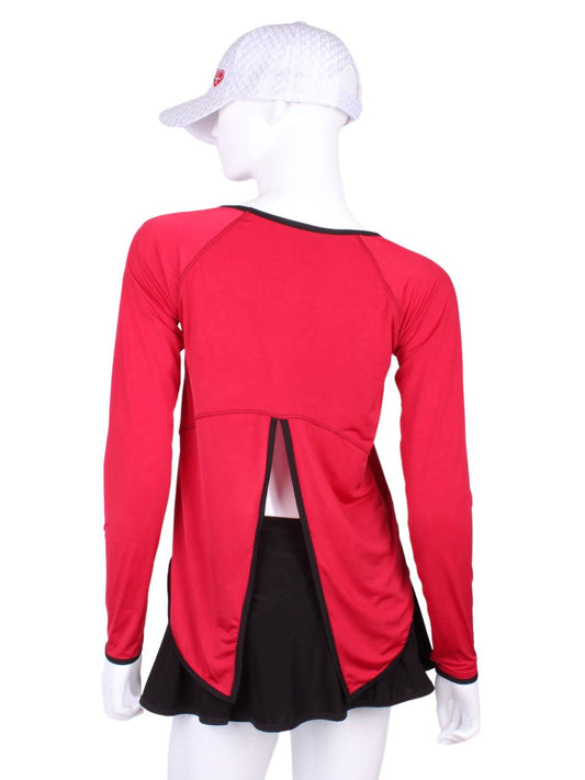 Love Love Tennis - Women's Tie Back Long Sleeve Tee