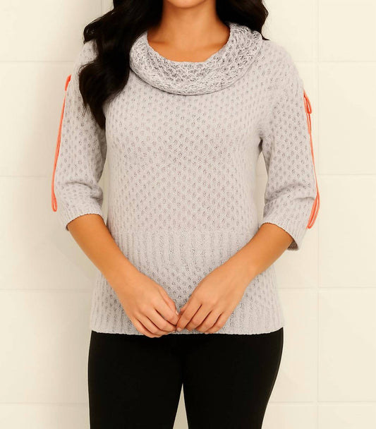 French Kyss - Raquelle Cowl-Neck Crochet Top