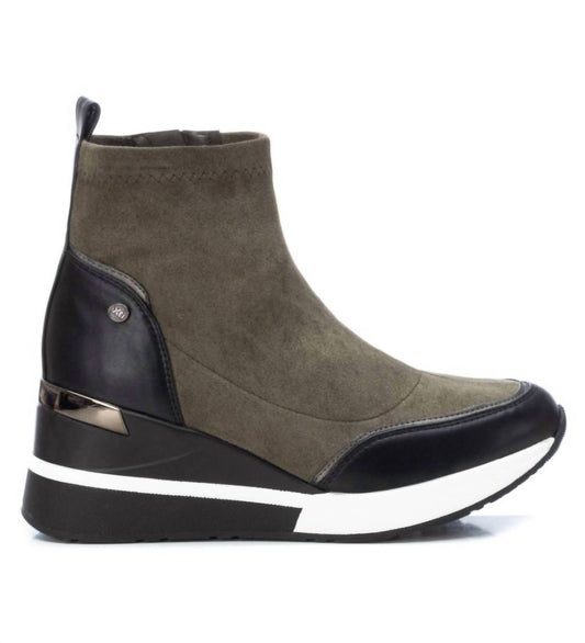 Xti - Women's Suede Wedge Booties