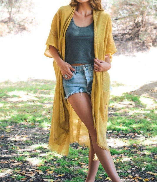 Leto - Woven Longline Tribal Kimono