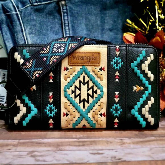 Wrangler - Women's Western Leather Wristlet Purse