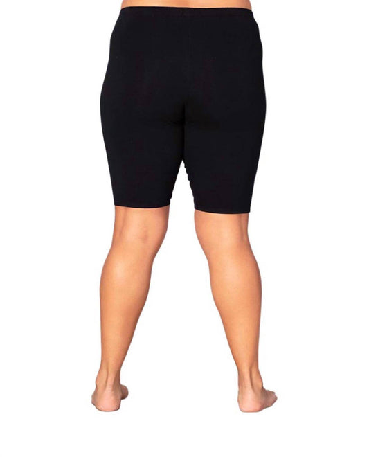 On The Plus Side - Plus Size Solid Cotton Bike Shorts