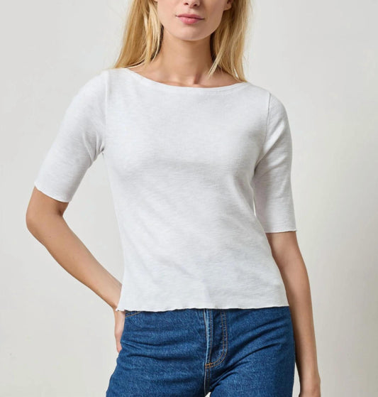 Lilla P - Elbow Sleeve Boatneck Top