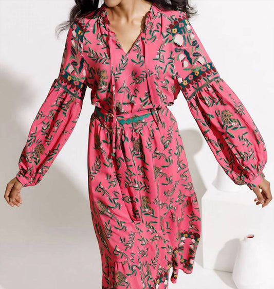 Emily Lovelock - Carolina Pink Floral Print Skirt