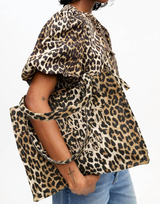 Ganni - Cotton Poplin Peplum Tie Blouse