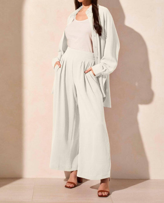 Tribal - Stretch Woven Elastic Waist Flowy Pants