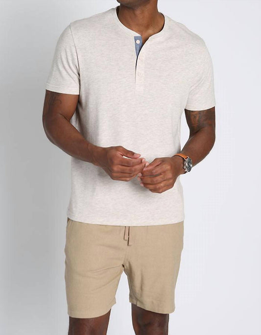 Jachs New York - Cotton Modal Short Sleeve Henley Tee
