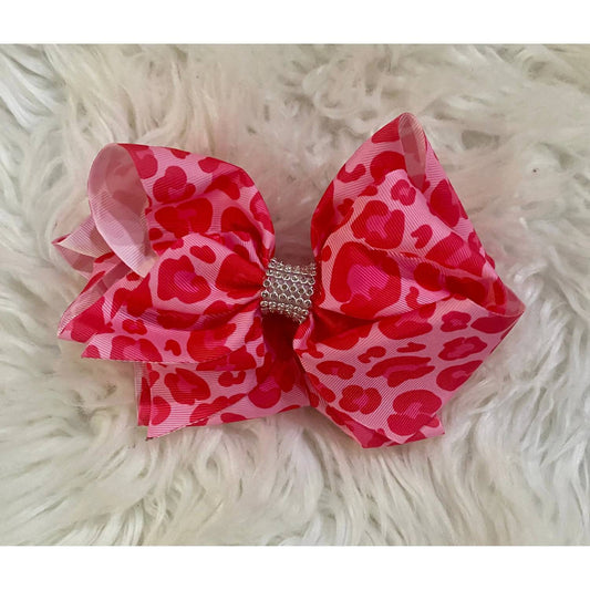 Kids Charm - Women's Leopard Double Layer Hair Bow