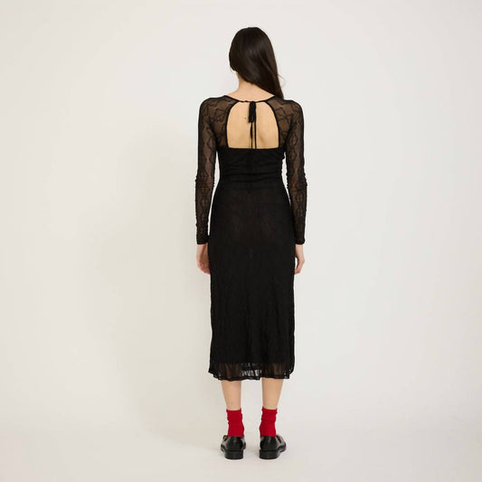 Find Me Now - Women's Mariposa Long Sleeve Keyhole Dress