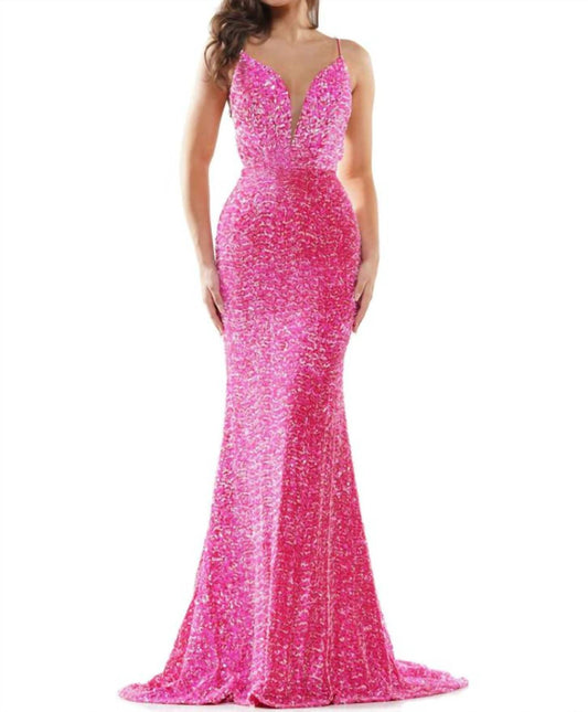 Colors Dress - Sequin Prom Dress