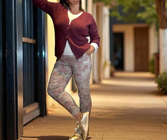 Made In Italy - Floral Fusion Italian Slim Fit Pants