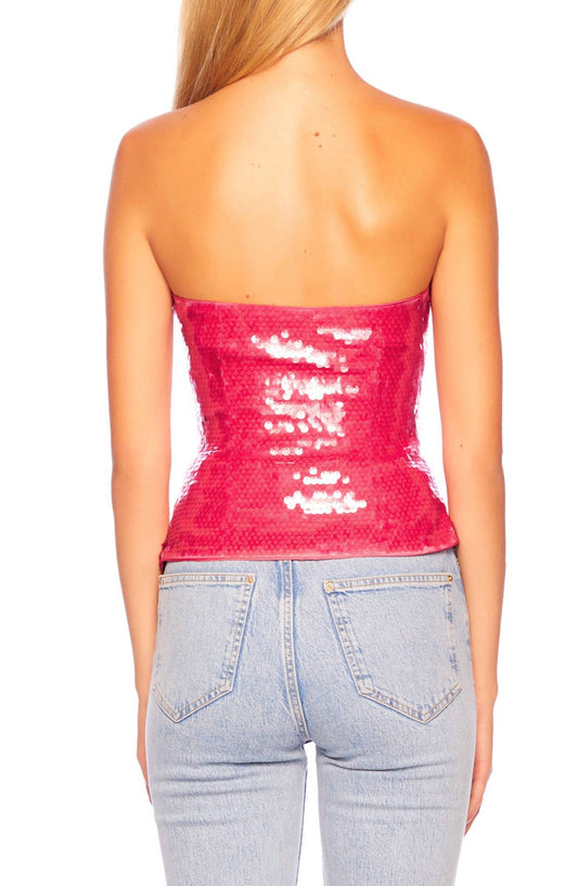 Susana Monaco - Sheer Sequin Tube Top