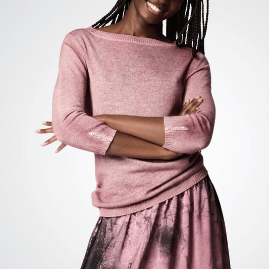 Avant Toi - Hand Painted Boatneck Pullover