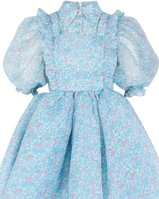 Selkie - Women's Puff Sleeves Mini Dress