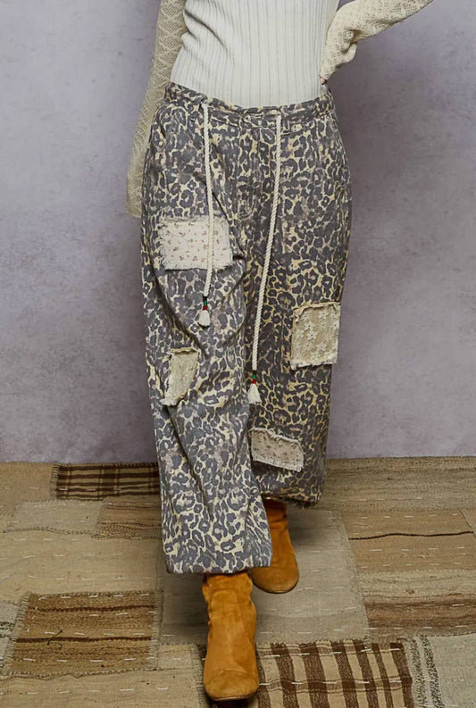 Pol - Twill Patches Elastic Cuff Pants