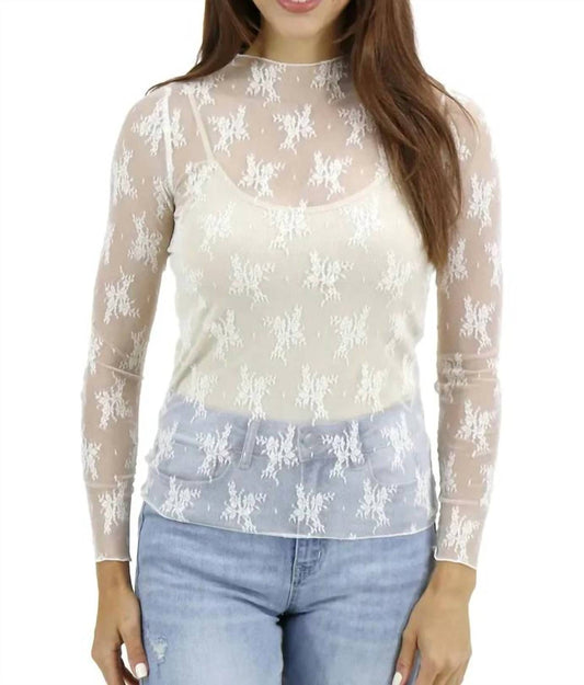 Grace And Lace - Long Sleeves Mesh Top