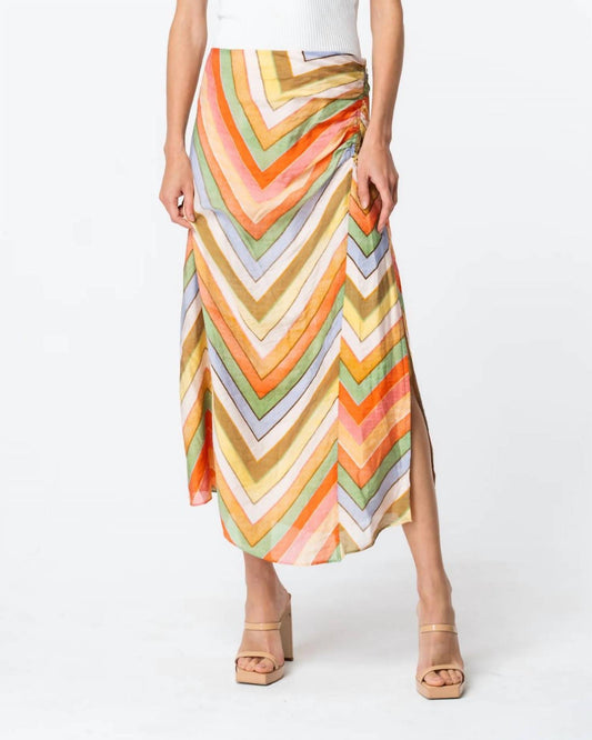 Ciebon - Chevron Midi Skirt