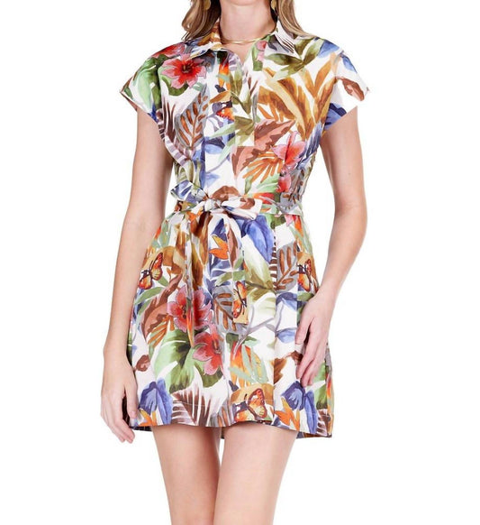 Jade - Leaf Mosaic Dress