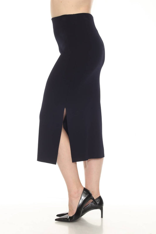 Joseph Ribkoff - High Waist Midi Pencil Skirt