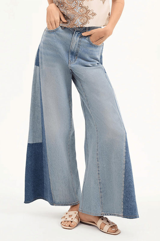 Veronica Beard - Vicki Patchwork Wide-leg Jeans